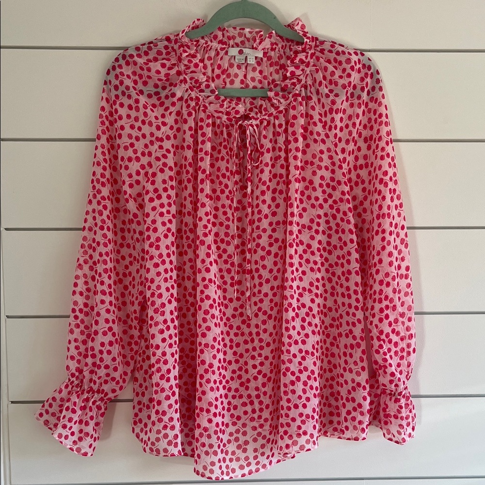 Boden Florence Pink Floral Blouse Size 8 - Picture 3 of 9